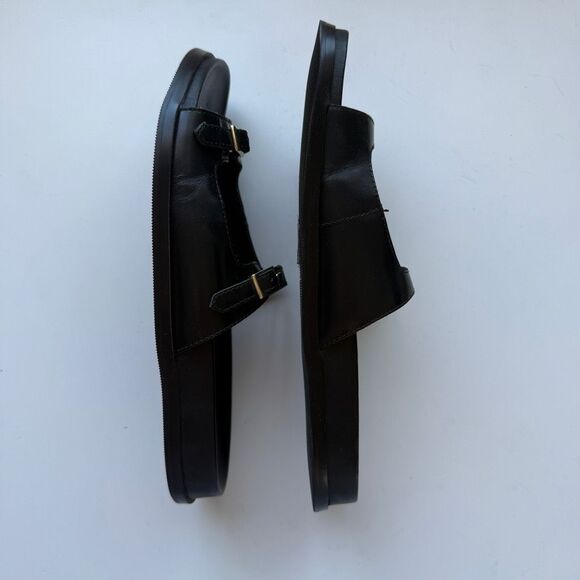 EUC J.Crew Colbie Buckle Leather Sandals, Black, Women’s 8 - Picture 5 of 7